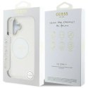 Etui Guess IML Metal Colored Circle Classic Logo MagSafe na iPhone 16 - białe Guess
