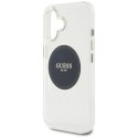 Etui Guess IML Metal Colored Circle Classic Logo MagSafe na iPhone 16 - czarne Guess