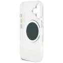 Etui Guess IML Metal Colored Circle Classic Logo MagSafe na iPhone 16 - czarne Guess