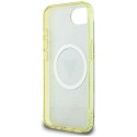 Etui Guess IML Metal Glitter 4G Circle Triangle MagSafe na iPhone 16e - brązowe Guess