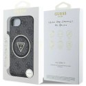 Etui Guess IML Metal Glitter 4G Circle Triangle MagSafe na iPhone 16e - czarne Guess