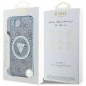 Etui Guess IML Metal Glitter 4G Circle Triangle MagSafe na iPhone 16e - niebieskie Guess