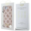 Etui Guess Peony Script Logo MagSafe na iPhone 16e - brązowe Guess