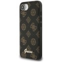 Etui Guess Peony Script Logo MagSafe na iPhone 16e czarne Guess