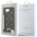 Etui Guess Peony Script Logo MagSafe na iPhone 16e czarne Guess