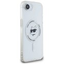 Etui Karl Lagerfeld IML Metal Choupette Head MagSafe na iPhone 16e - białe Karl Lagerfeld