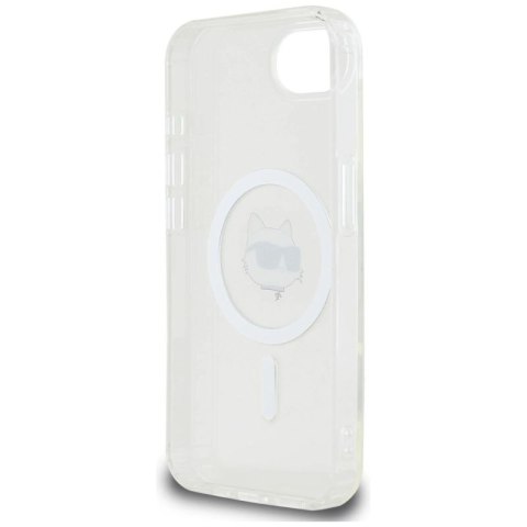 Etui Karl Lagerfeld IML Metal Choupette Head MagSafe na iPhone 16e - białe Karl Lagerfeld