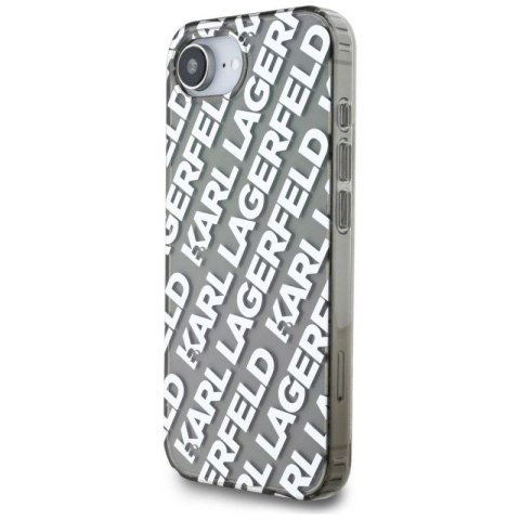 Etui Karl Lagerfeld IML Repeat Logo na iPhone 16e - srebrne Karl Lagerfeld