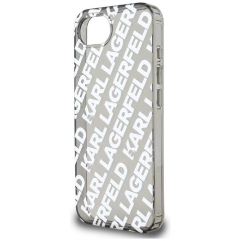 Etui Karl Lagerfeld IML Repeat Logo na iPhone 16e - srebrne Karl Lagerfeld