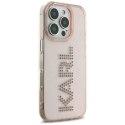Etui Karl Lagerfeld IML Rhinestones Logo na iPhone 16 Pro Max - różowe Karl Lagerfeld