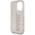 Etui Karl Lagerfeld IML Rhinestones Logo na iPhone 16 Pro - różowe Karl Lagerfeld