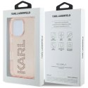Etui Karl Lagerfeld IML Rhinestones Logo na iPhone 16 Pro - różowe Karl Lagerfeld