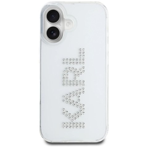 Etui Karl Lagerfeld IML Rhinestones Logo na iPhone 16 - przezroczyste Karl Lagerfeld
