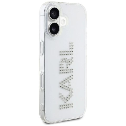 Etui Karl Lagerfeld IML Rhinestones Logo na iPhone 16 - przezroczyste Karl Lagerfeld