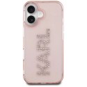 Etui Karl Lagerfeld IML Rhinestones Logo na iPhone 16 - różowe Karl Lagerfeld