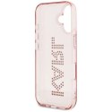 Etui Karl Lagerfeld IML Rhinestones Logo na iPhone 16 - różowe Karl Lagerfeld