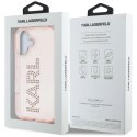 Etui Karl Lagerfeld IML Rhinestones Logo na iPhone 16 - różowe Karl Lagerfeld
