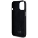 Etui Karl Lagerfeld Silicone Metal Script Logo na iPhone 15 - czarne Karl Lagerfeld
