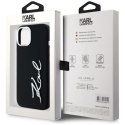 Etui Karl Lagerfeld Silicone Metal Script Logo na iPhone 15 - czarne Karl Lagerfeld