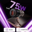 Ładowarka samochodowa CC03 2-porty PD75W - czarna Tech-Protect
