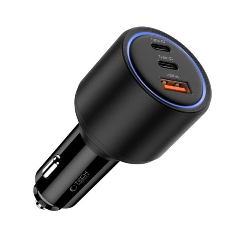 Ładowarka samochodowa CC04 3-porty PD175W - czarna Tech-Protect