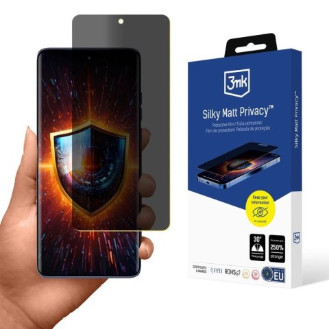 Prywatyzująca folia ochronna 3mk Silky Matt Privacy na Motorola Edge 60 Fusion 3mk Protection