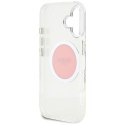 Etui Guess IML Metal Colored Circle Classic Logo MagSafe na iPhone 16 - różowe Guess