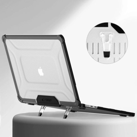 Etui Tech-Protect SmartShell Pro na MacBook Air 13" 2023-2025 M2 / M3 / M4 - przezroczysto-czarne Tech-Protect