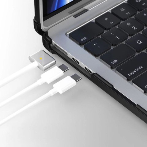 Etui Tech-Protect SmartShell Pro na MacBook Air 13" 2023-2025 M2 / M3 / M4 - przezroczysto-czarne Tech-Protect