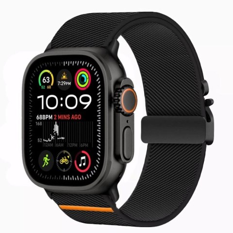 Pasek Tech-Protect Nylon Clasp na Apple Watch 44 / 45 / 46 / 49 mm - czarne Tech-Protect
