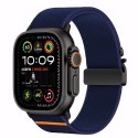 Pasek Tech-Protect Nylon Clasp na Apple Watch 44 / 45 / 46 / 49 mm - granatowy Tech-Protect