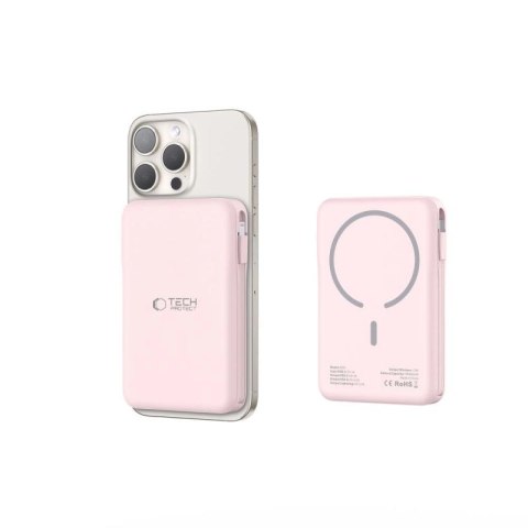 Powerbank Tech-Protect PB31 LifeMag MagSafe 10000 mAh - różowy Tech-Protect