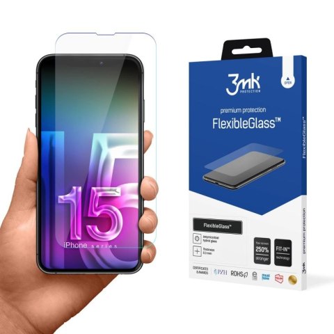 Szkło hybrydowe 3mk FlexibleGlass v2.0 na Apple iPhone 15 Pro 3mk Protection