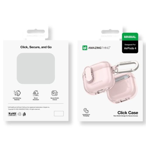 Etui AMAZINGTHING Minimal Case do AirPods 4 - różowe AmazingThing