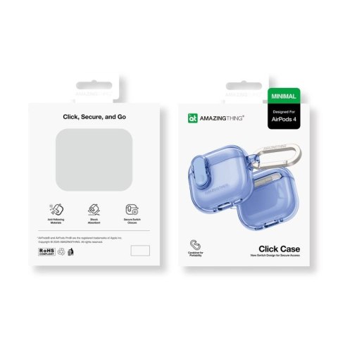 Etui AMAZINGTHING Minimal Case do AirPods 4 - ultramarynowe AmazingThing