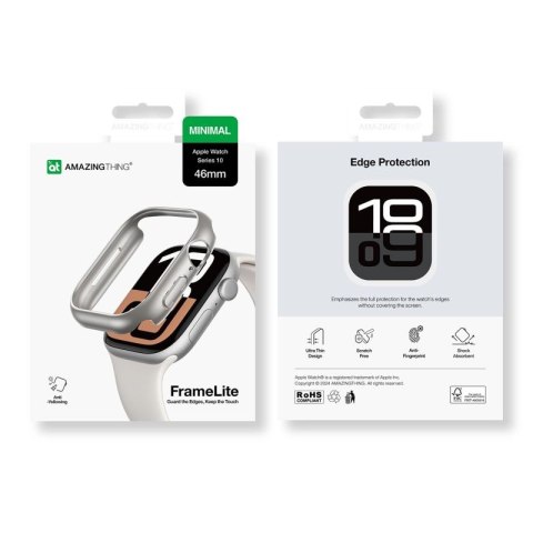 Etui AMAZINGTHING Minimal Case do Apple Watch 46mm - srebrne AmazingThing
