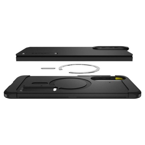 Etui Spigen Tough Armor MagSafe na Samsung Galaxy S25 Edge - czarne Spigen