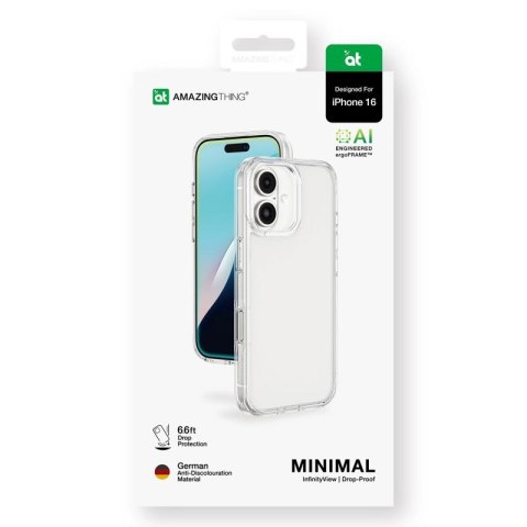 Etui silikonowe AMAZINGTHING Minimal Case do iPhone 16 - przezroczyste AmazingThing