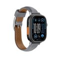 Skórzany pasek AMAZINGTHING Class Band do Apple Watch 45 / 46 / 49 mm - szary AmazingThing