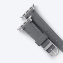 Skórzany pasek AMAZINGTHING Class Band do Apple Watch 45 / 46 / 49 mm - szary AmazingThing