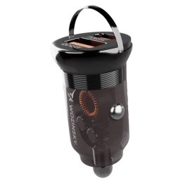 Wozinsky Ładowarka 65W samochodowa USB-C PD 65W / USB-A 45W QC 3.0 - czarna Wozinsky