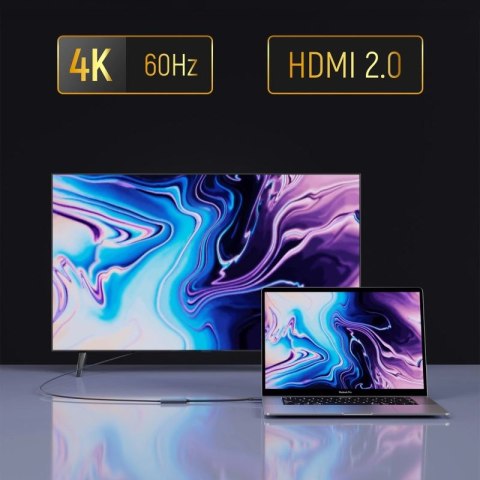 Adapter Wozinsky WACH-01 USB-C - HDMI 4K 60Hz - czarny Wozinsky