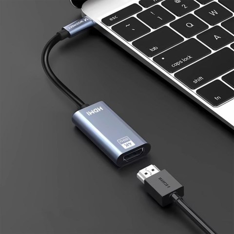 Adapter Wozinsky WACH-01 USB-C - HDMI 4K 60Hz - czarny Wozinsky