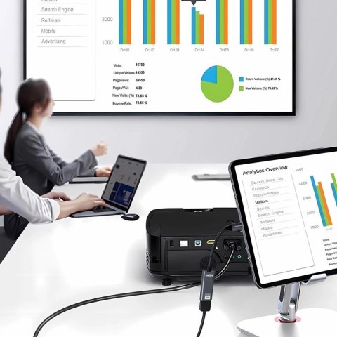 Adapter Wozinsky WACH-01 USB-C - HDMI 4K 60Hz - czarny Wozinsky