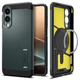 Etui Spigen Tough Armor MagSafe na Samsung Galaxy S25 Edge - zielono-czarne Spigen