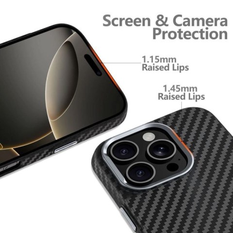 Etui Tech-Protect Ion Carbon MagSafe na Samsung Galaxy S25 Ultra - czarne Tech-Protect