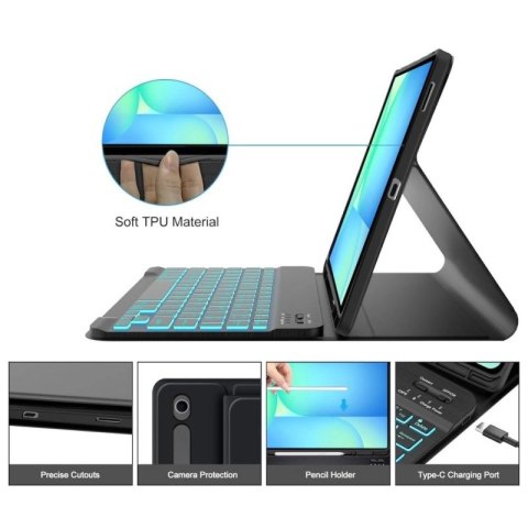 Etui Tech-Protect SC Pen + Keyboard na Samsung Galaxy Tab S10 FE+ 13.1 X620 / X626B - czarne Tech-Protect
