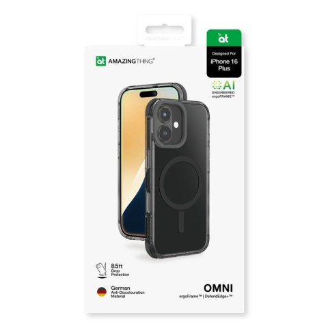 Etui silikonowe AMAZINGTHING Omni Mag Case do iPhone 16 Plus - czarne AmazingThing