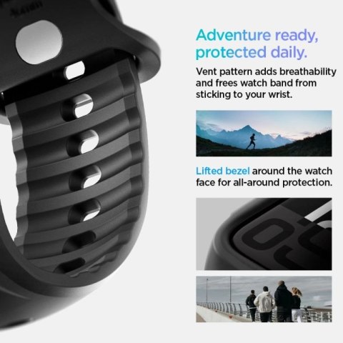 Pasek Spigen Liquid Air Pro na Apple Watch 46 mm - czarny mat Spigen