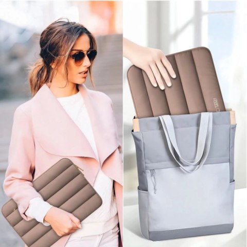 Torba Tech-Protett Fluffy na laptopa 15-16 - brązowa Tech-Protect